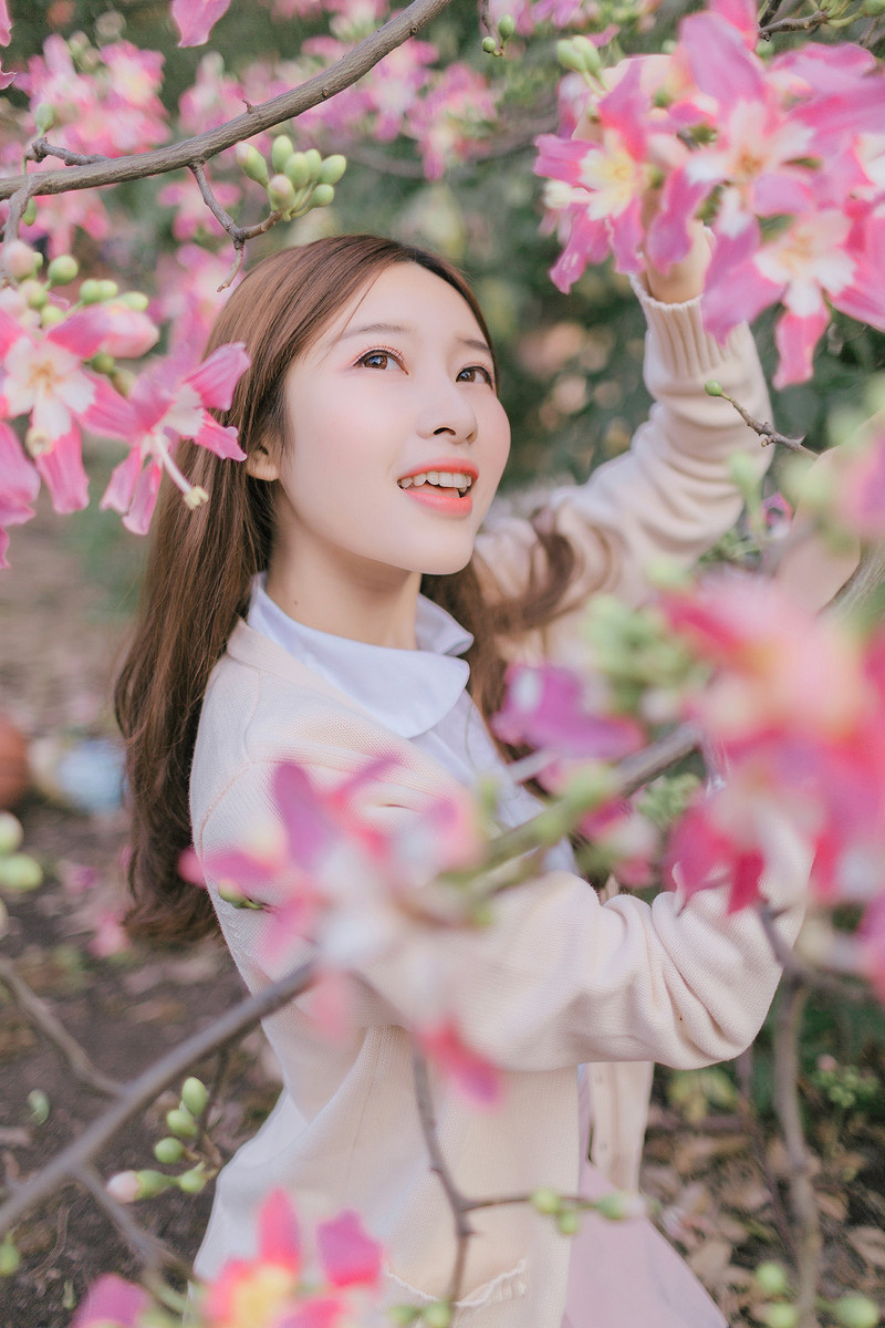 紫荆花开清纯写真