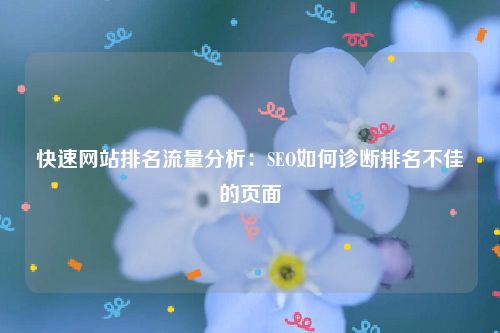 快速网站排名流量分析：SEO如何诊断排名不佳的页面