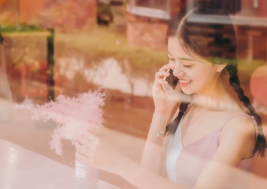 玻璃窗-唯美女生 玻璃窗清纯写真