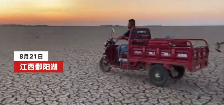 探访鄱阳湖干枯水域：干死的河蚌随处可见，20年渔民头一次湖上骑车