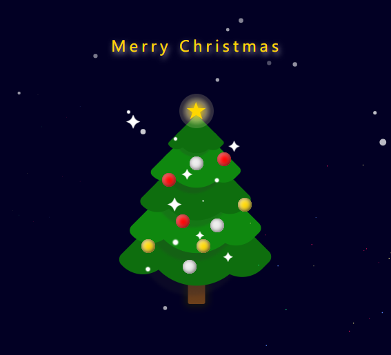 HTML圣诞树网页源码